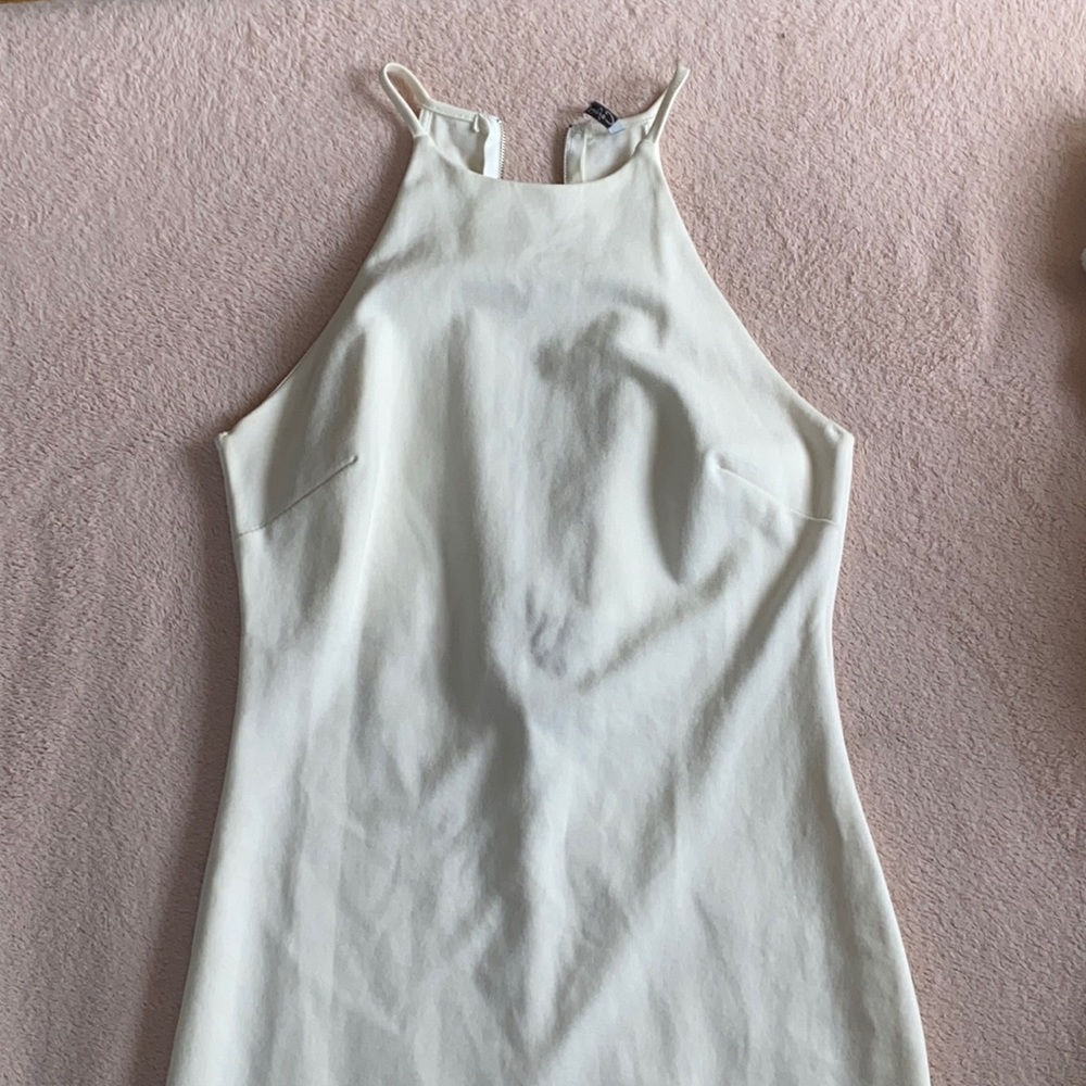 White High Neck Dress - M
